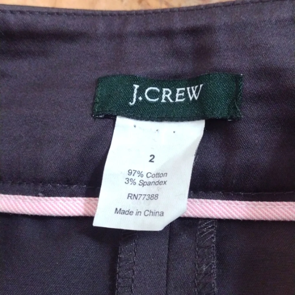J. Crew Dark Brown Pencil Skirt w/ Pockets Like New Size 2